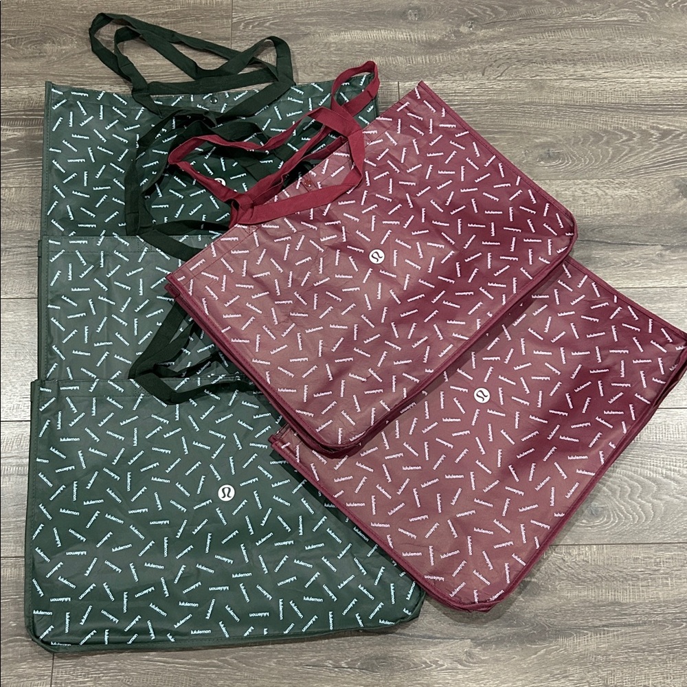 5x Lululemon Athletica reusable tote bag-extra large size